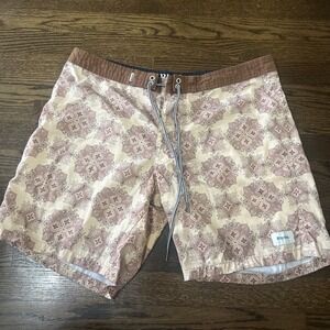 Rhythm Swim Shorts Size 34 Brown